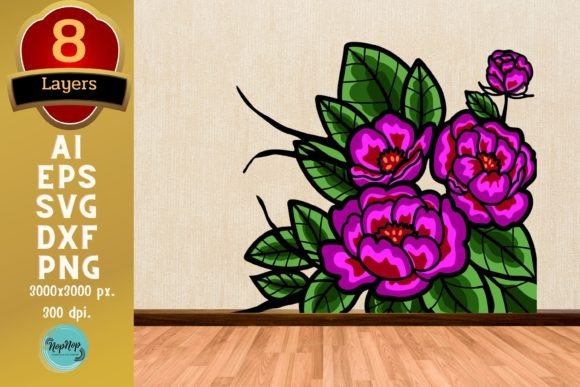 3D Layered Bouquet of Roses: A Digital Design Asset