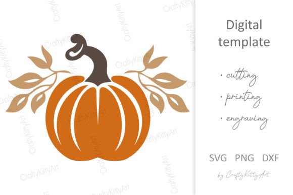 Autumn Pumpkin SVG Cut File for Fall Crafts