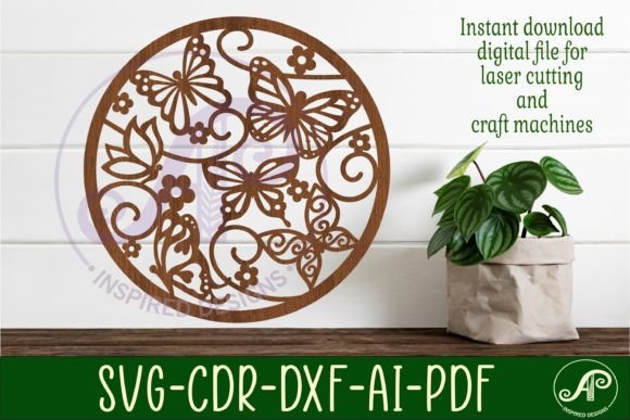 Butterflies Wall Art Sign SVG File for Crafters