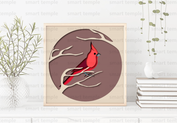 Cardinal Shadow Box SVG & Light Box Svg