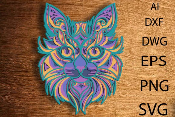 Cat Layered Mandala Laser Cut Files: Your Next Creative Project Awaits