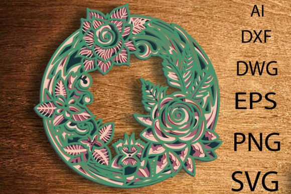 Christmas Wreath 3D Zentangle Svg Files for Crafters