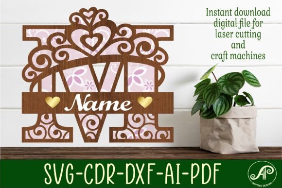 Crown Capital Monogram Letter M SVG