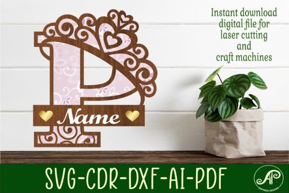 Elegant Crown Monogram Letter P SVG Design