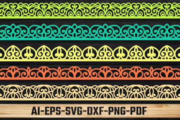 Elegant Laser Lace Border Die Cuts Bundle SVG 37