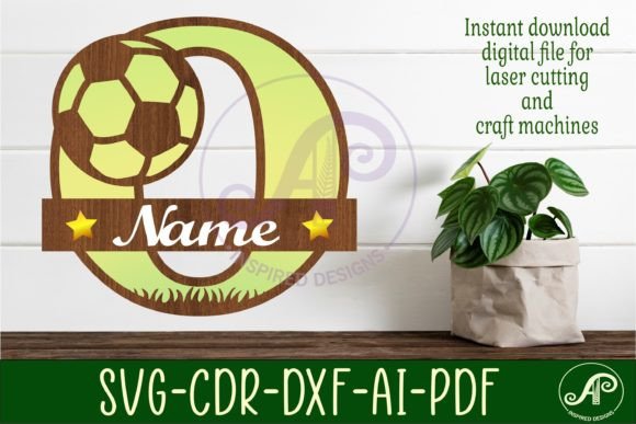 Football or Soccer Monogram O Letter
