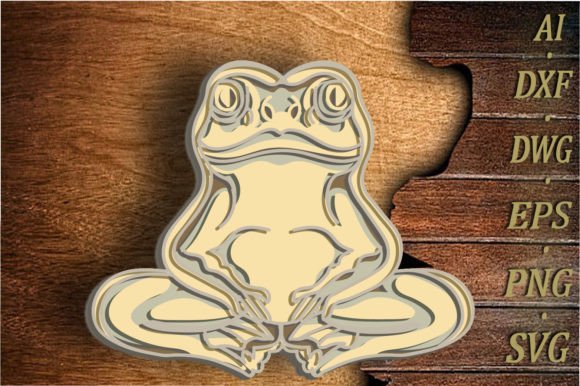 Frog Multilayer SVG Design for Creative Projects