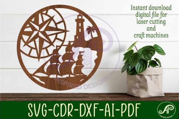 Nautical Wall Art Sign: SVG & Vector for Crafting