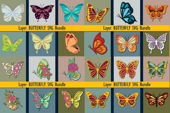 Paper-cut Butterfly SVG Mega Bundle for Elegant Crafts
