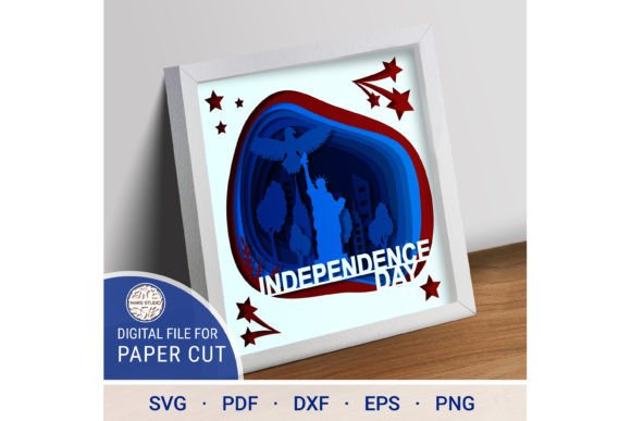Patriotic Layered Art for Your 4th of July Crafts